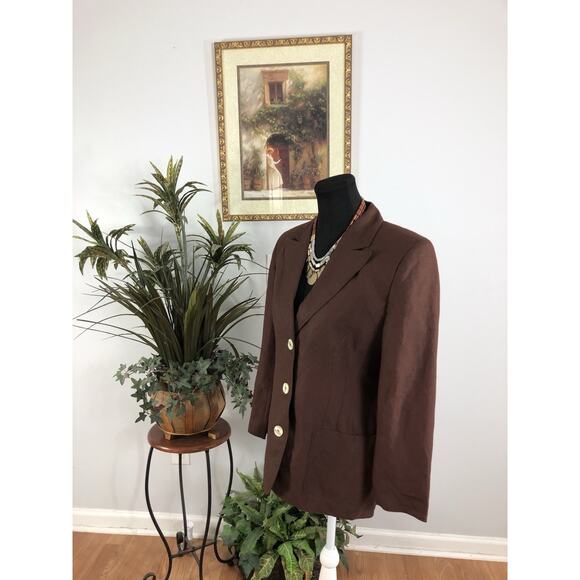 Giorgio Saint’ Angelo Women Jacket 8 Mob Wife 3 Button Front Office Siren Lapel - Picture 5 of 10